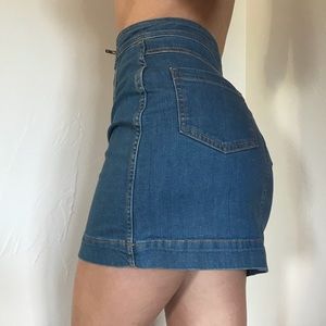 NWOT Pilcro and LetterpressDenim Zip Skirt